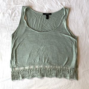 Forever 21 Cropped Lace Tank
